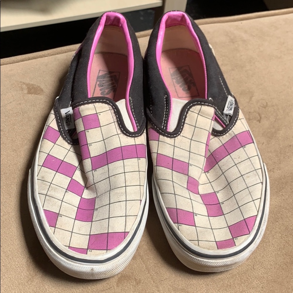 Purple crossword vans